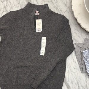 NWT Charcoal Quarter-Zip Sweater - SoftestKnit! Cat&Jack size 10-12 large